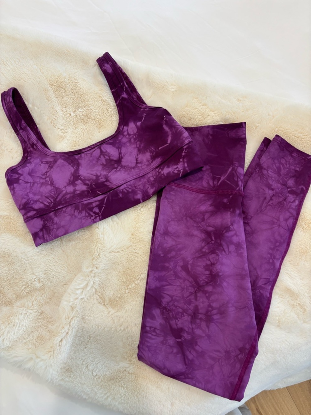 Electric & Rose Purple Tie-Dye Active Set – Medium Bra / Small Leggings - Picture 2 of 6